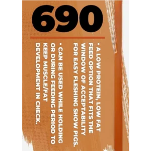 Nutrition label showing 690 calories and detailed fat content.