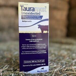Box of Taura Imidocectin dewormer for cattle and buffaloes.